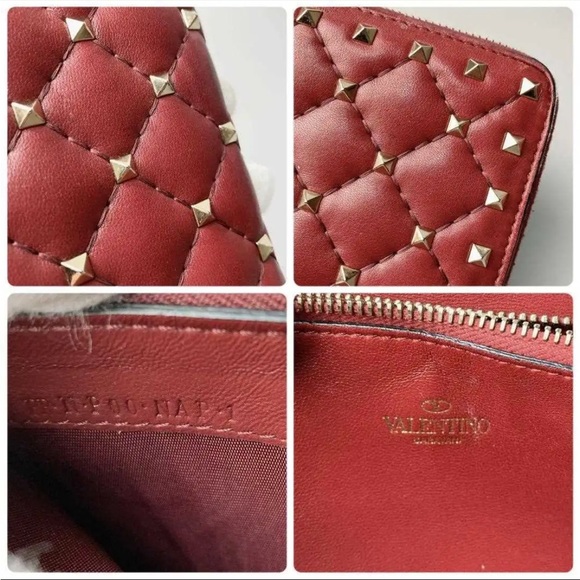 Valentino Rockstud Long Zip Around Wallet - Picture 9 of 10
